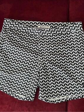 Retromarine Mens Black & White Patterned Swimming Shorts L